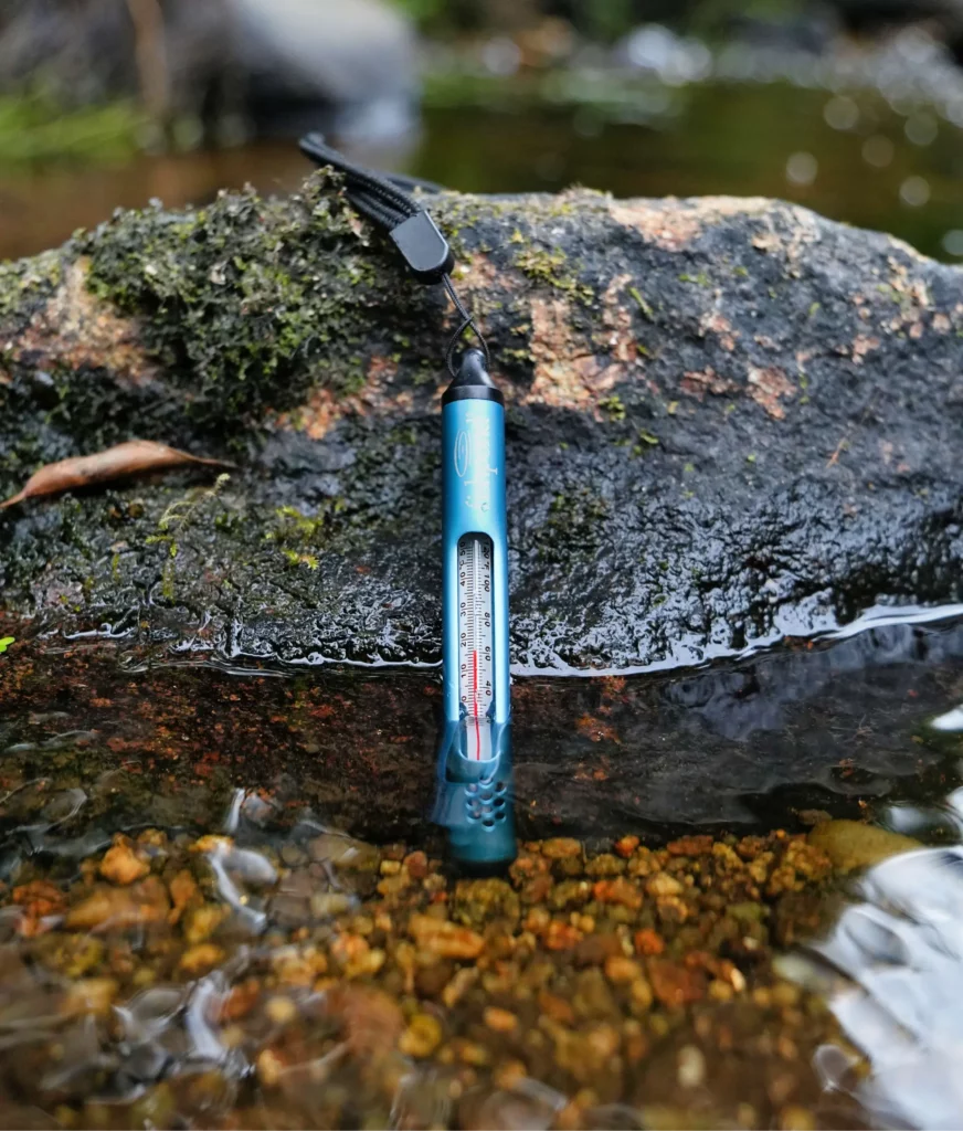 Thermomètre pêche truite été